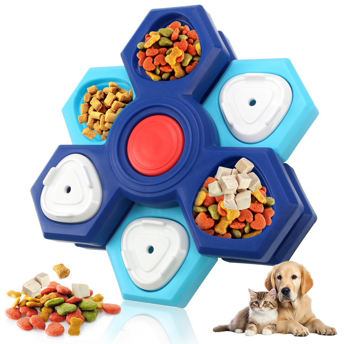Casse-tête à gâteries pour chien, niveaux progressifs