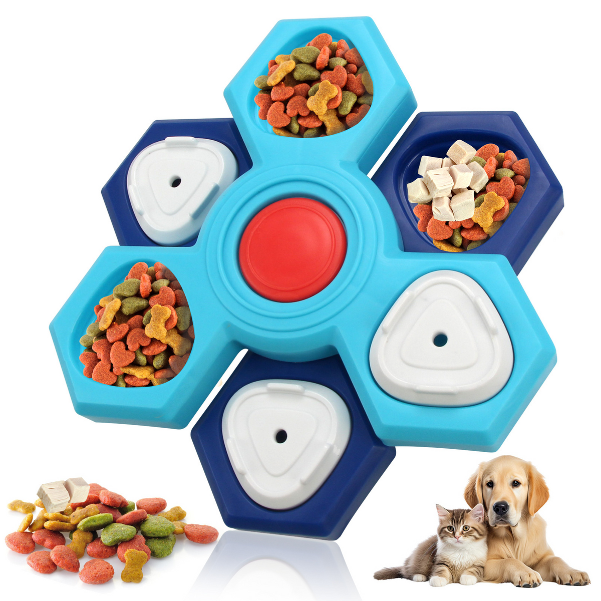 Casse-tête à gâteries pour chien, niveaux progressifs