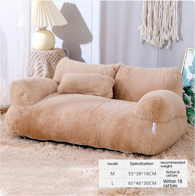 Lit en peluche pour chats et petits chiens
