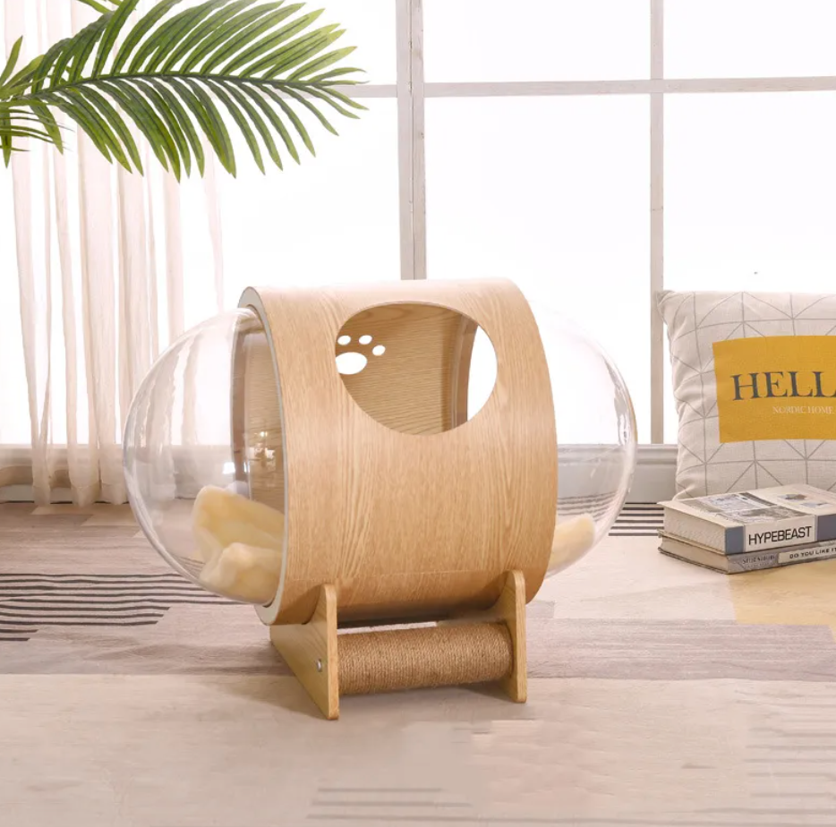 Lit dôme transparent pour animaux