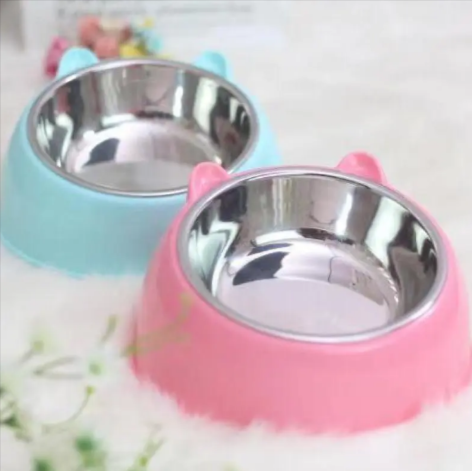 Double bol en acier inoxydable pour animaux