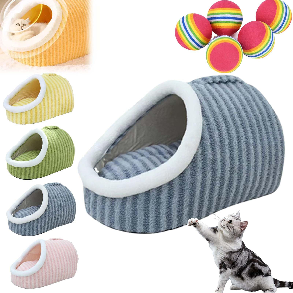 Lit grotte douillet pour animaux