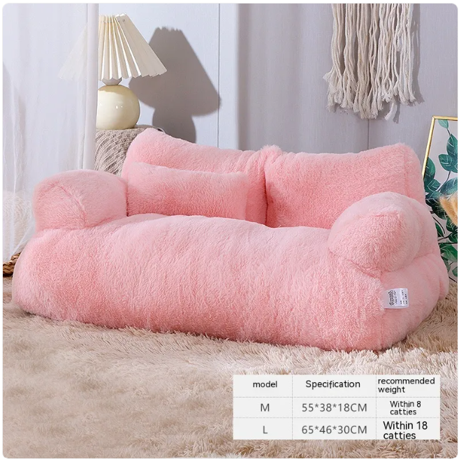 Lit en peluche pour chats et petits chiens